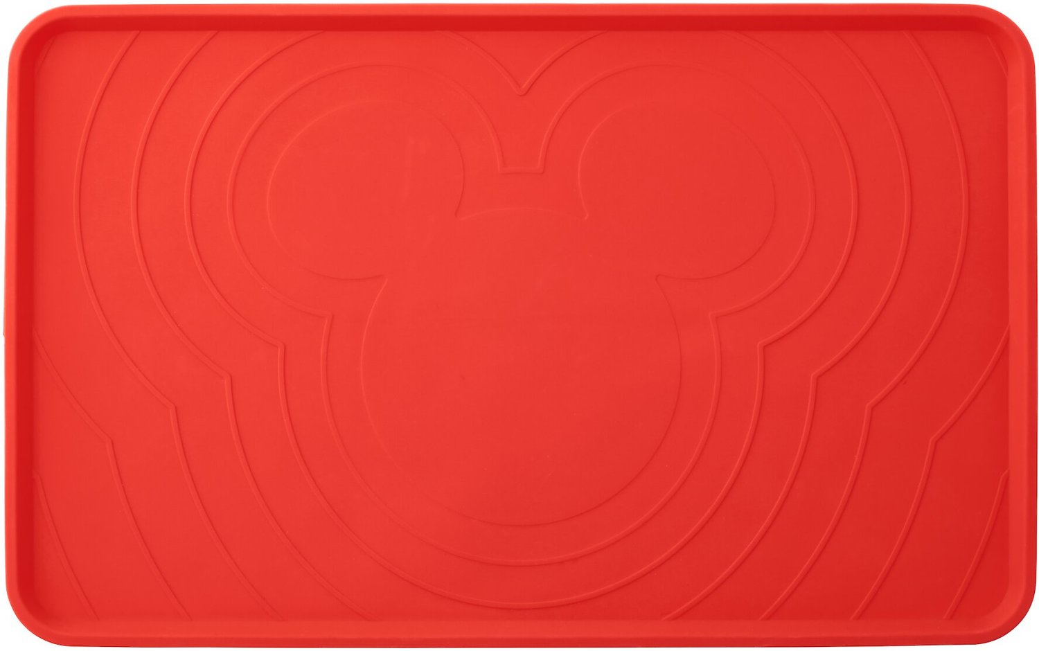 DISNEY Mickey Silicone Dog & Cat Food Mat, Red