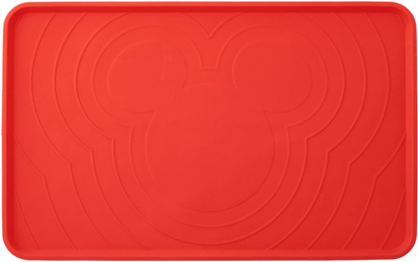 Disney Mickey Silicone Dog & Cat Food Mat, Red slide 1 of 5