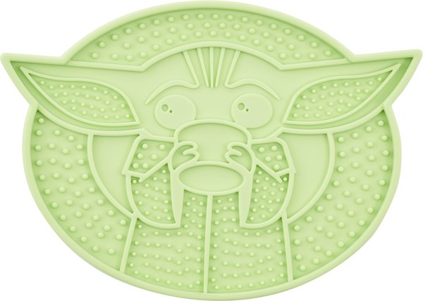 STAR WARS THE MANDALORIAN THE CHILD Silicone Dog & Cat Treat Yummy Mat, Green slide 1 of 5