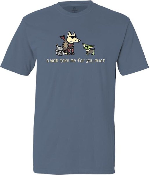 Teddy the Dog A Walk Take Me For You Must Classic T-Shirt, Blue Jean, Small slide 1 of 2