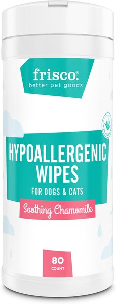 Hypoallergenic Waterless Grooming Wipes with Soothing Chamomile for Dogs & Cats, Unscented, 80 count slide 1 of 7