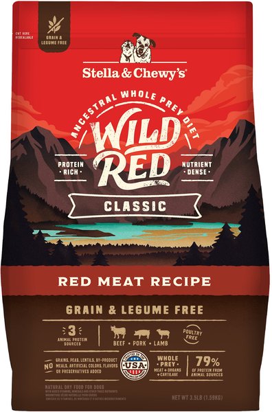 Stella & Chewy's Wild Red Classic Kibble Grain-Free Red Meat Recipe Dry Dog Food, 3.5-lb bag slide 1 of 10