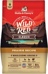 Stella & Chewy's Wild Red Classic Kibble Wholesome Grains Prairie Recipe Dry Dog Food, 3.5-lb bag