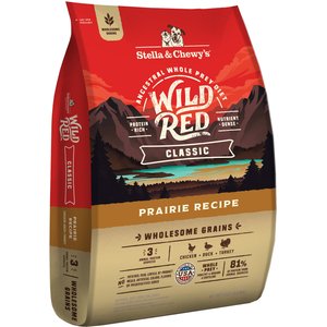 Stella & Chewy's Wild Red Classic Kibble Wholesome Grains Prairie Recipe Dry Dog Food, 22-lb bag