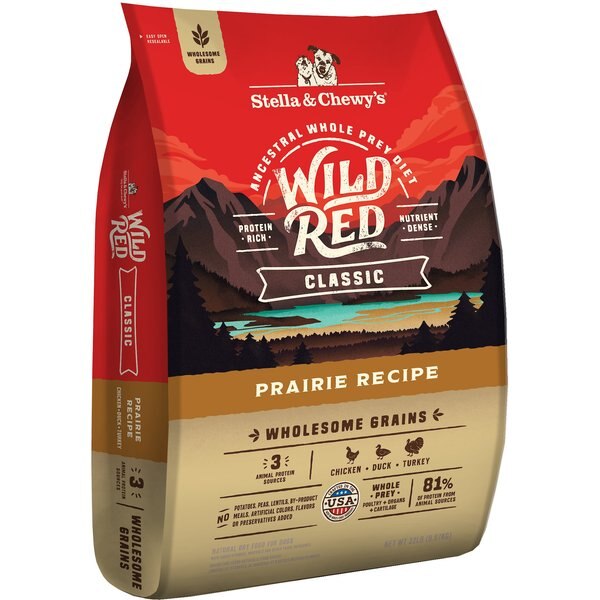 Stella & Chewy's Wild Red Classic Kibble Wholesome Grains Prairie Recipe Dry Dog Food