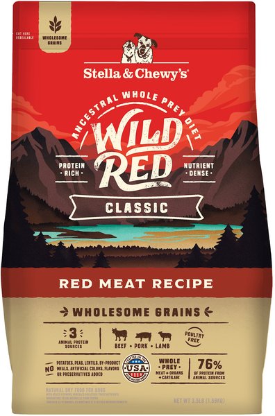 Stella & Chewy's Wild Red Classic Kibble Wholesome Grains Red Meat Recipe Dry Dog Food, 3.5-lb bag slide 1 of 10