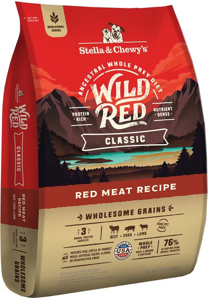 Stella & Chewy's Wild Red Classic Kibble Wholesome Grains Red Meat Recipe Dry Dog Food, 22-lb bag slide 1 of 10