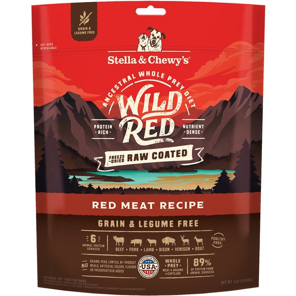Stella & Chewy's Wild Red Raw Coated Kibble Grain-Free Red Meat Recipe Dry Dog Food