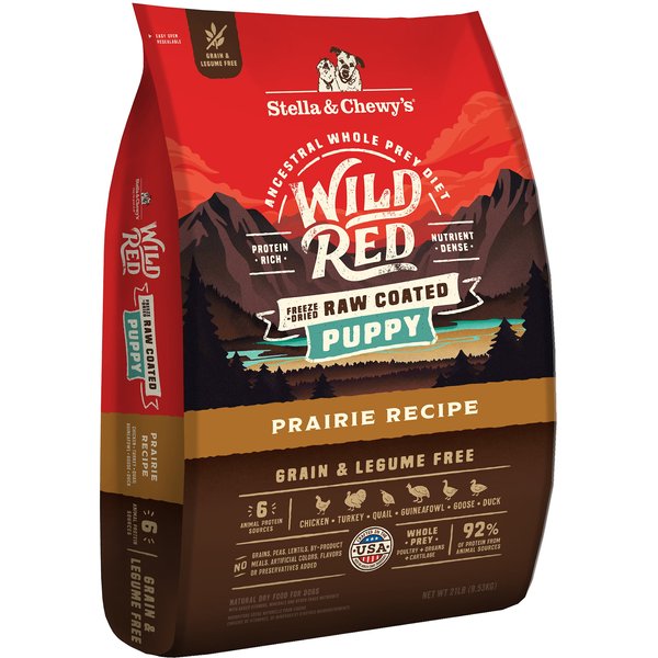 STELLA & CHEWY'S Wild Red Raw Coated Kibble Puppy GrainFree Prairie