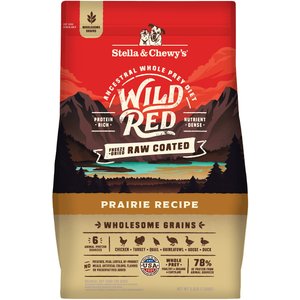 Stella & Chewy's Wild Red Raw Coated Kibble Wholesome Grains Prairie Recipe Dry Dog Food, 3.5-lb bag
