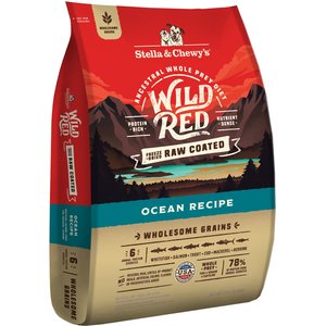 Stella & Chewy's Wild Red Raw Coated Kibble Wholesome Grains Ocean Recipe Dry Dog Food, 21-lb bag