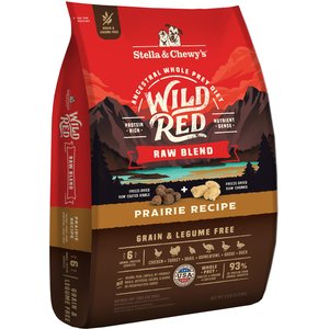 Stella & Chewy's Wild Red Raw Blend Kibble Grain-Free Prairie Recipe Dry Dog Food, 21-lb bag