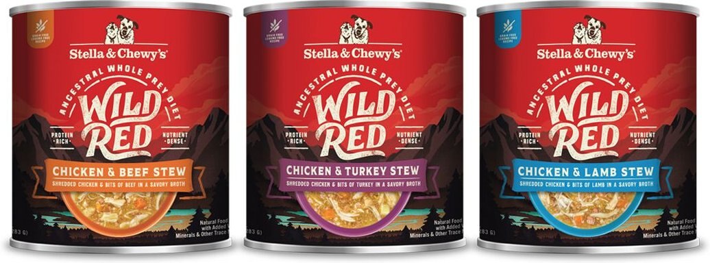 STELLA & CHEWY'S Wild Red Variety Pack GrainFree Wet Dog Food, 10oz
