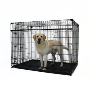Lucky Dog Sliding Double Door Wire Dog Crate, 54 inch
