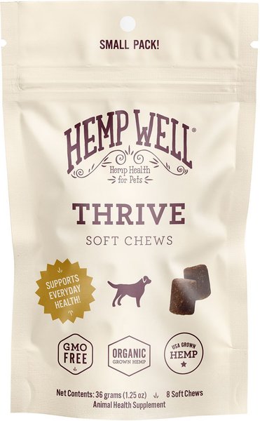 Hemp Well Hemp Thrive Soft Chew Dog Supplement, 8 count slide 1 of 7