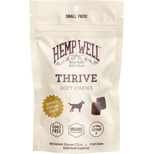 Hemp Well Hemp Thrive Soft Chew Dog Supplement, 8 count