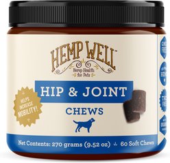Hemp Well Hip & Joint Support Soft Chew Dog Supplement, 60 count
