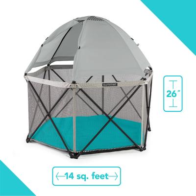 Show full view: Summer by Ingenuity Pop 'n Play SE Hex 6-Sided Playard Dog Pen slide 2 of 6