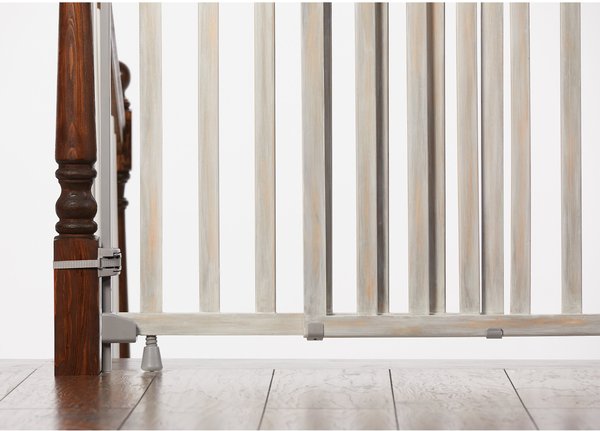 Summer by Ingenuity Banister & Stair Wood Safety Metal Dog & Cat Gate, 33-in, Birch