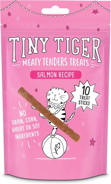 Tiny Tiger, Meaty Tenders Cat Treats, Salmon Recipe, 10 count slide 1 of 8