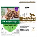 Advantage II Flea Spot Treatment, over 9-lbs + Elanco Tapeworm Cat De-Wormer