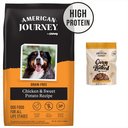 American Journey Grain-Free Chicken & Sweet Potato Recipe Dry Dog Food + Peanut Butter Recipe Grain-Free Oven Baked Crunchy Biscuit Dog Treats