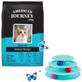 American Journey Salmon Recipe Grain-Free Dry Food + Frisco Cat Tracks Butterfly Cat Toy