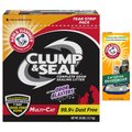 Arm & Hammer Litter Litter Deodorizer Powder, 30-oz box + Clump & Seal Multi-Cat Scented Clumping Clay Cat Litter