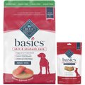 Blue Buffalo Basics Skin & Stomach Care Grain-Free Formula Salmon & Potato Recipe Adult Dry Food + Biscuits Salmon & Potato Dog Treats