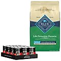 Blue Buffalo Life Protection Formula Adult Lamb & Brown Rice Recipe Dry Food + American Journey Beef & Chicken Recipe Grain-Free Canned Dog Food