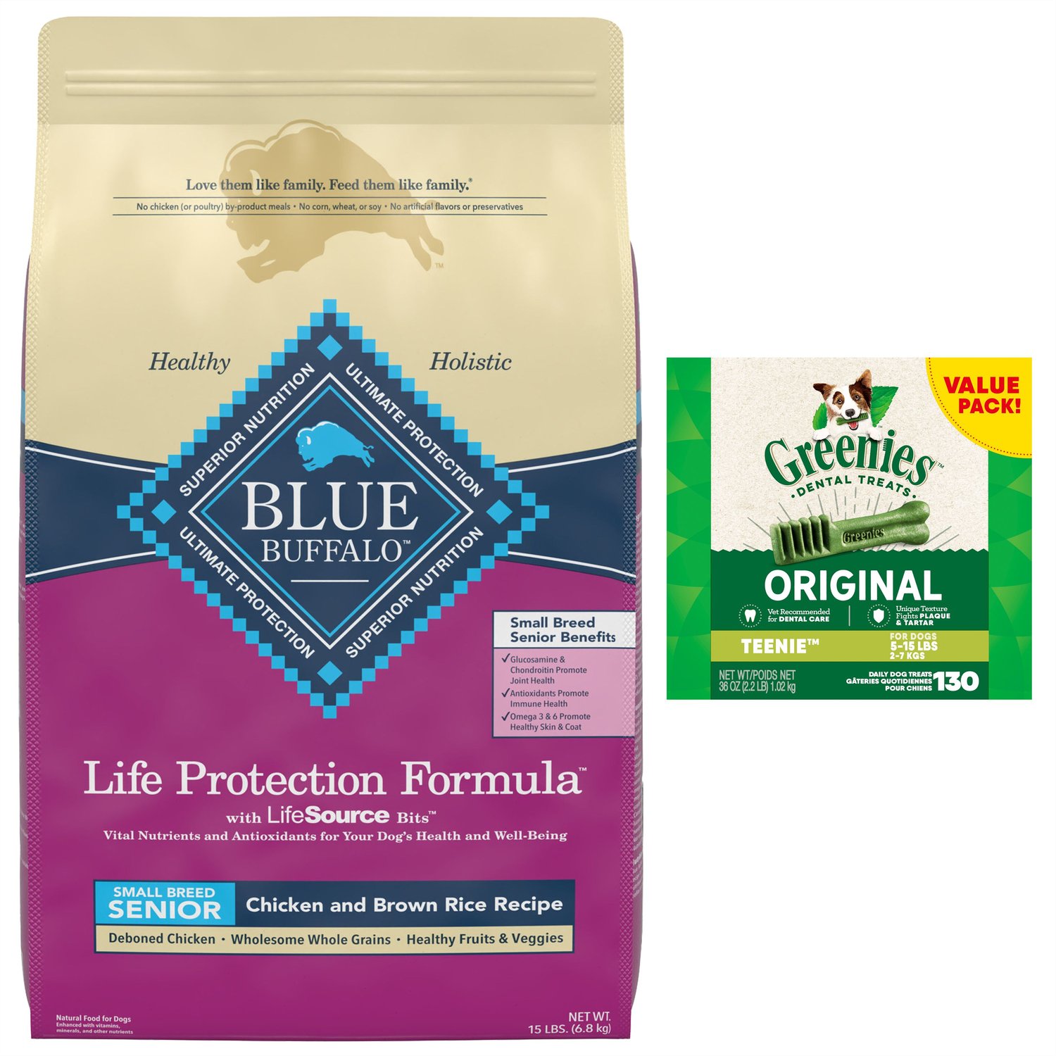 Blue Buffalo Life Protection Formula Small Breed Senior Chicken & Brown 