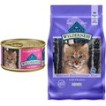 Blue Buffalo Wilderness Kitten Salmon Grain-Free Canned Food + Chicken Recipe Grain-Free Dry Cat Food