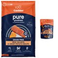 CANIDAE Grain-Free PURE Limited Ingredient Salmon & Sweet Potato Recipe Dry Food + Heaven Biscuits with Salmon & Sweet Potato Crunchy Dog Treats