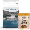 Diamond Naturals Skin & Coat Formula All Life Stages Dry Food + American Journey Peanut Butter Recipe Grain-Free Oven Baked Crunchy Biscuit Dog Treats