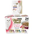 Fancy Feast Grilled Poultry & Beef Feast Canned Food + Purely Natural Treats Cat Treats
