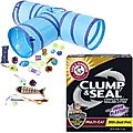 Frisco Plush, Teaser, Ball & Tri-Tunnel Toy with Catnip + Arm & Hammer Litter Clump & Seal Multi-Cat Scented Clumping Clay Cat Litter