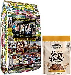 Gentle Giants Canine Nutrition Chicken Dry Food + American Journey Peanut Butter Recipe Grain-Free Oven Baked Crunchy Biscuit Dog Treats