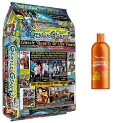 Gentle Giants Canine Nutrition Chicken Dry Food + Zesty Paws Pure Salmon Oil Skin & Coat Support Dog & Cat Supplement