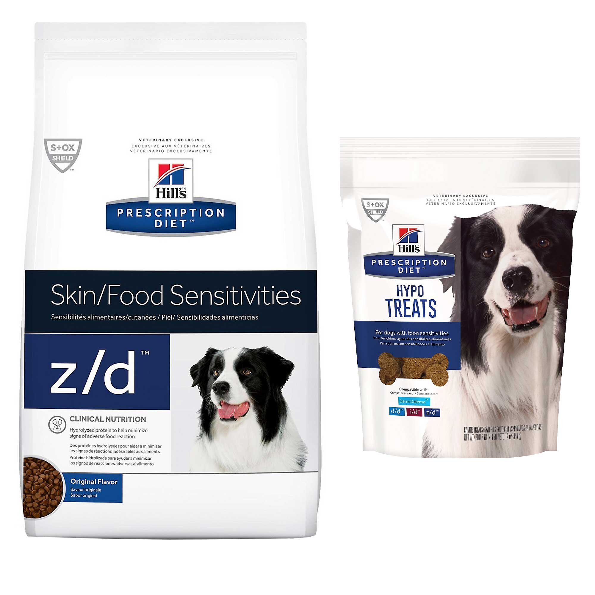 What is the fat content of the Skin/Food Sensitivity z/d dog food
