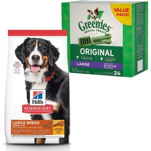 Hill's Science Diet Adult Large Breed Dry Food + Greenies Large Dental Dog Treats