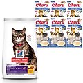 Hill's Science Diet Adult Sensitive Stomach & Skin Chicken & Rice Recipe Dry Food + Inaba Churu Grain-Free Tuna Puree Lickable Cat Treat