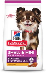 Hill's Science Diet Adult Sensitive Stomach & Skin Small & Mini Breed Chicken Recipe Dry Food, 4-lb bag + Tender Turkey & Rice Stew Canned Dog Food slide 2 of 7