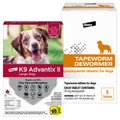 K9 Advantix II Flea & Tick Spot Treatment, 21-55 lbs + Elanco Tapeworm Dog De-Wormer