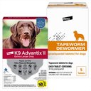 K9 Advantix II Flea & Tick Spot Treatment, over 55-lbs + Elanco Tapeworm Dog De-Wormer
