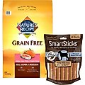 Nature's Recipe Grain-Free Salmon, Sweet Potato & Pumpkin Recipe Dry Food + SmartBones SmartSticks Peanut Butter Chews Dog Treats