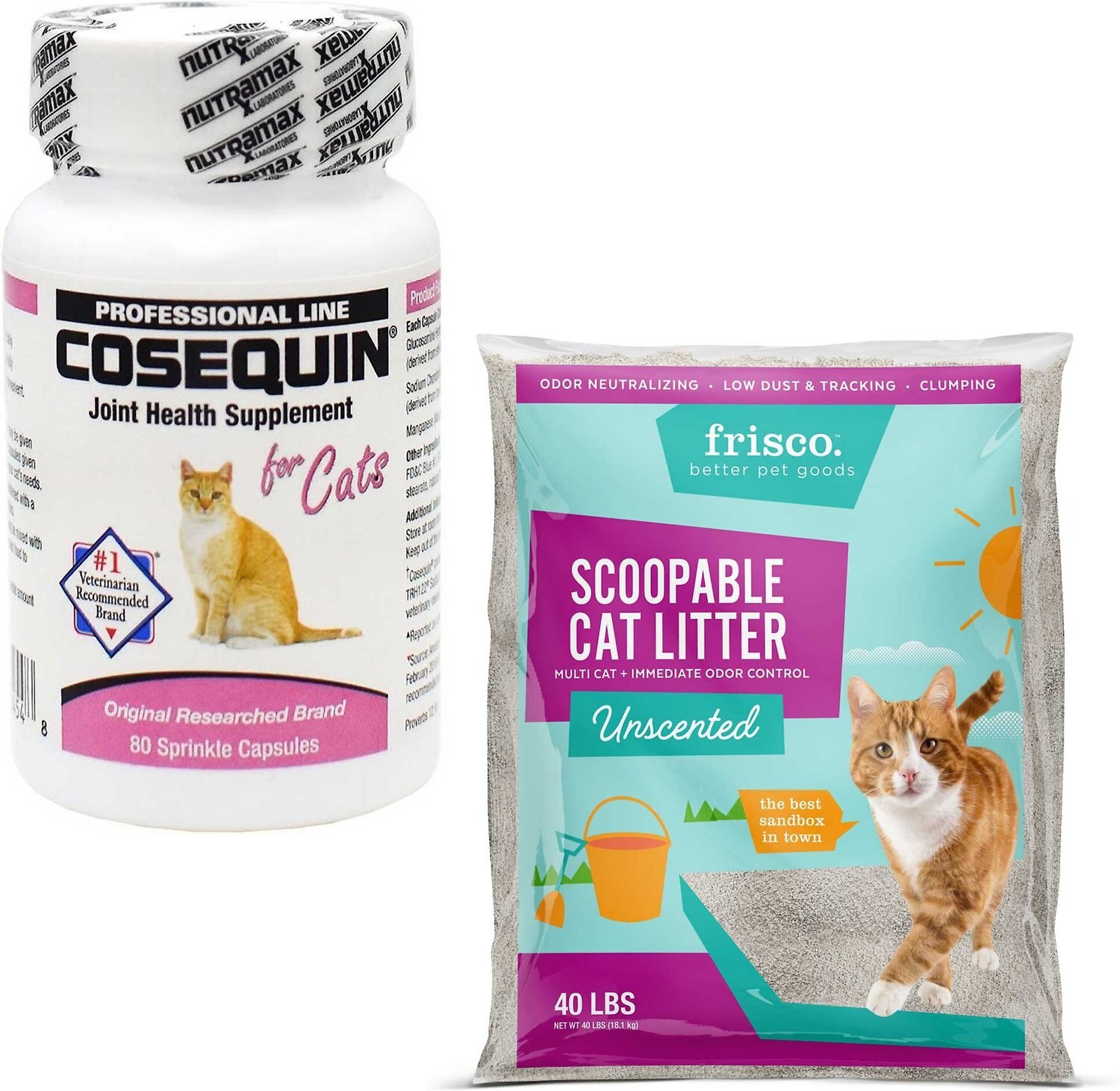 Nutramax Cosequin Capsules Joint Health Supplement + Frisco MultiCat