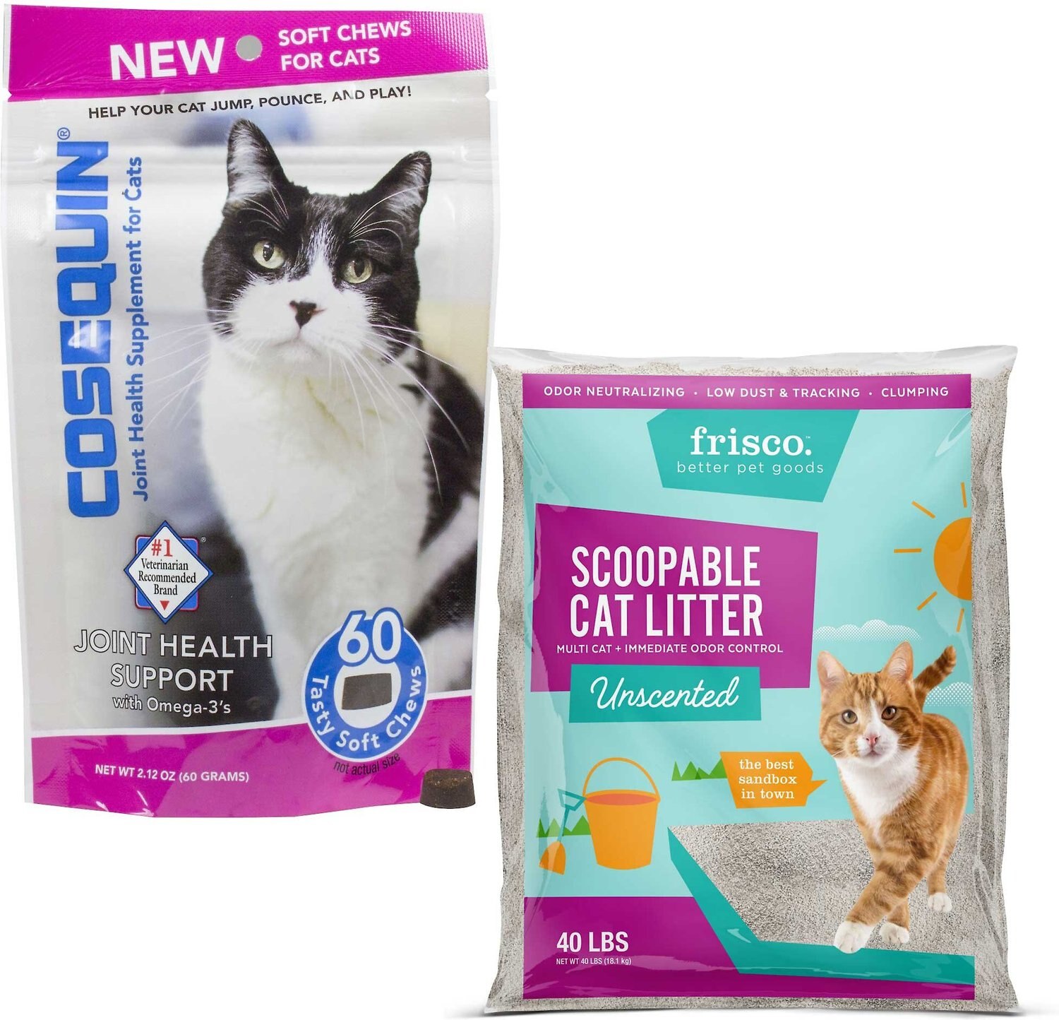 Nutramax Cosequin Joint Health Soft Chews Supplement + Frisco MultiCat