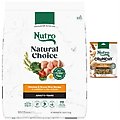 Nutro Natural Choice Adult Chicken & Brown Rice Recipe Dry Food + Crunchy with Real Peanut Butter Dog Treats