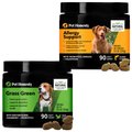 PetHonesty Allergy Support Immunity Strength & Digestive Health + GrassGreen Snacks Cranberry Extract with Probiotics Soft Chews Dog Supplement