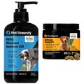 PetHonesty Allergy Support Immunity Strength & Digestive Health Soft Chews + Wild Alaskan Salmon Oil Dog Supplement